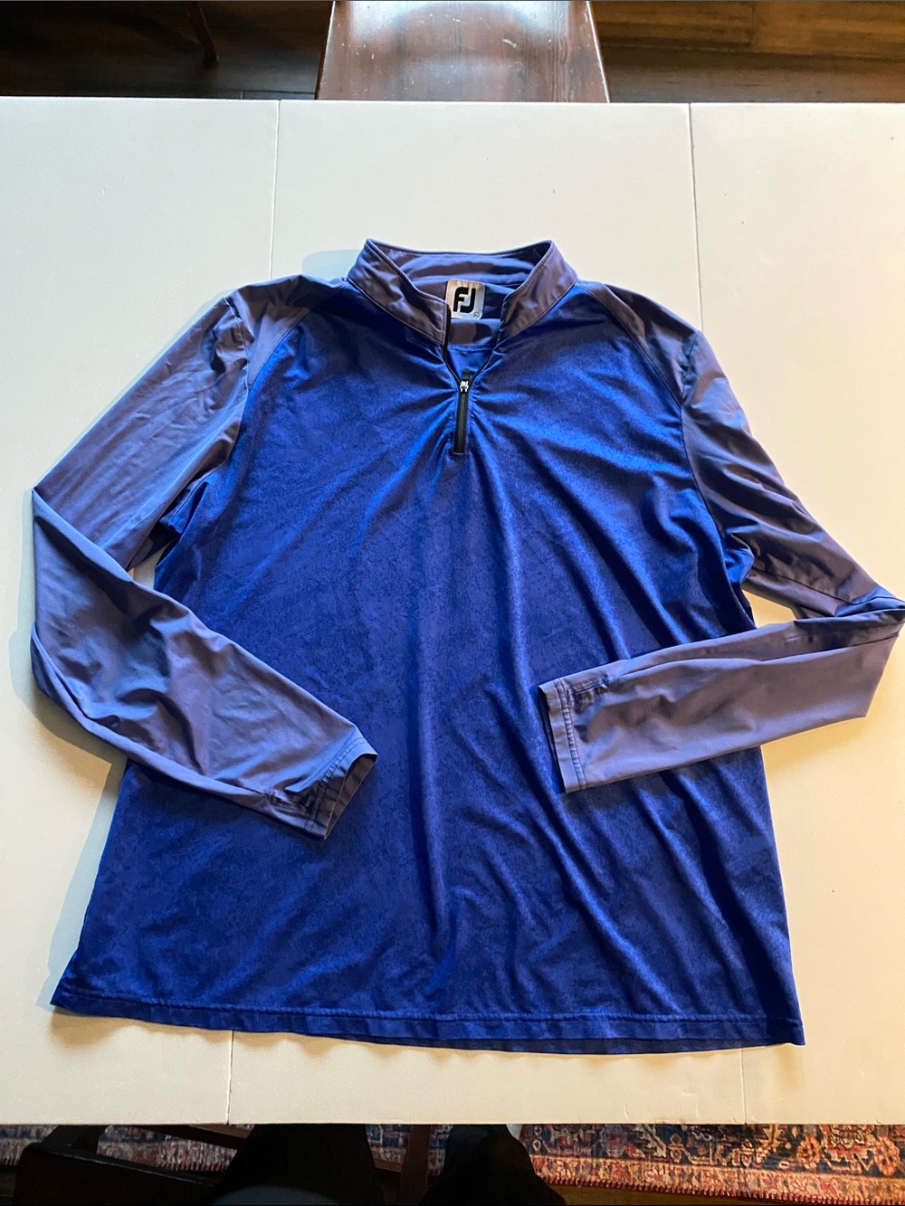 FootJoy Women’s Two-Tone Blue Quarter-Zip Golf Pullover